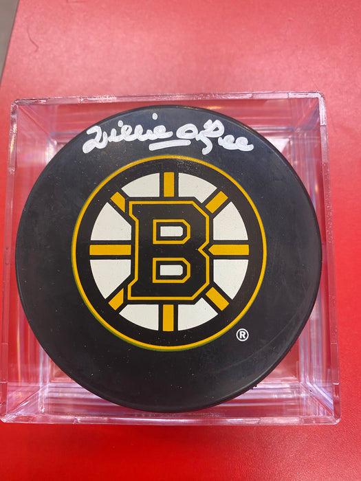 Willie O'Ree Autographed Boston Bruins Hockey Puck - Pastime Sports & Games