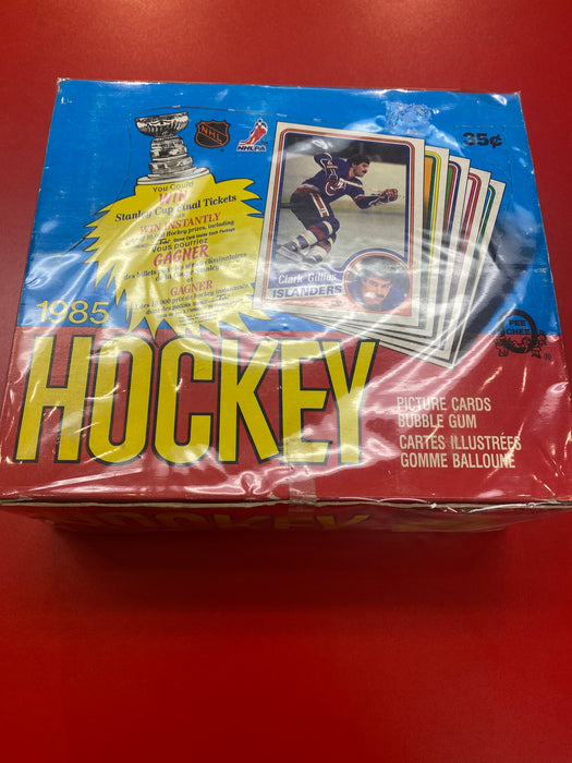 1984/85 O-Pee-Chee NHL Hockey Wax Box Tape Intact - Pastime Sports & Games