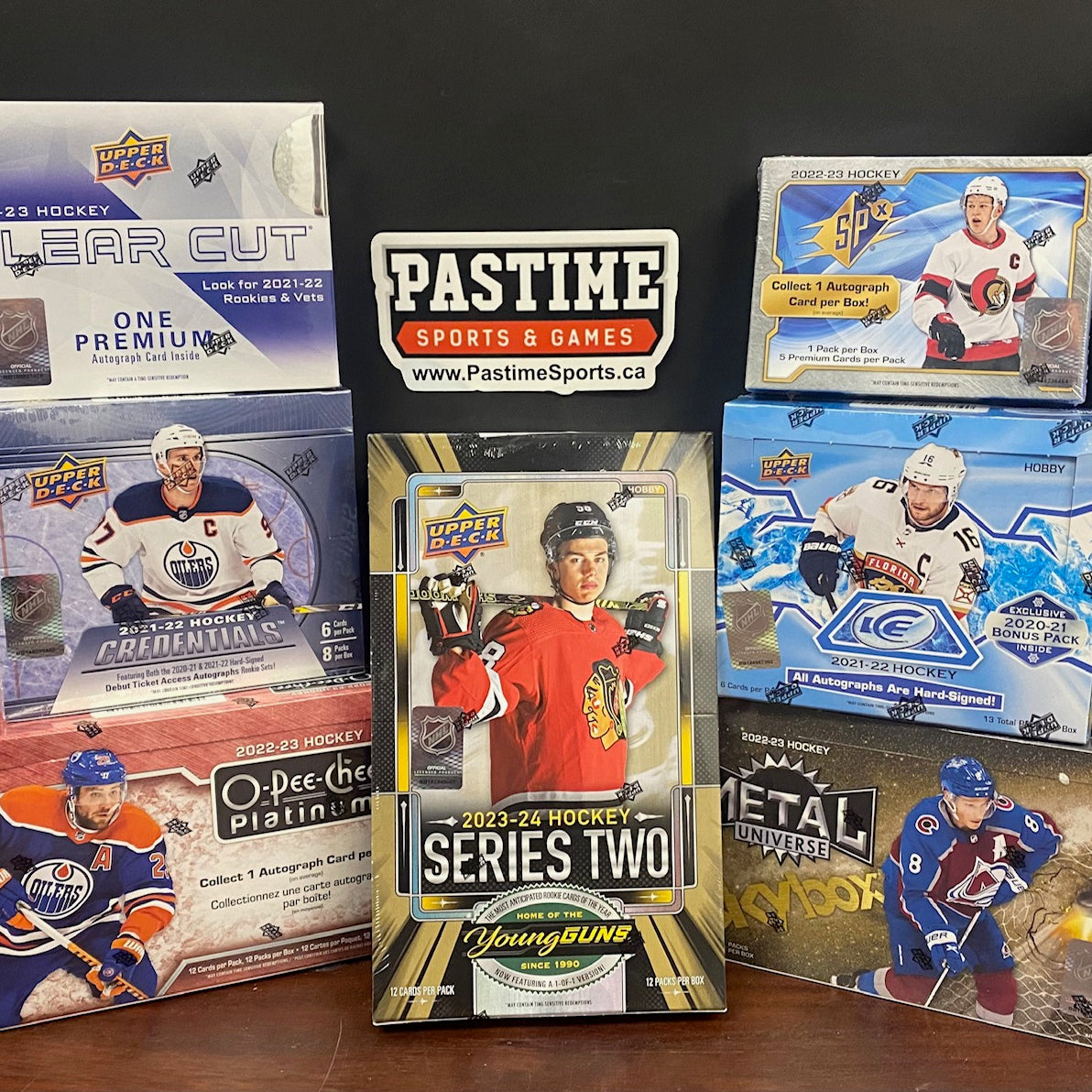 "Breakers Dozen" 13 NHL Upper Deck Boxes including 2023/24 Upper Deck Series 2 Hobby Box - Pastime Sports & Games
