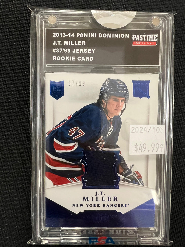 J.T. Miller 2013/14 Panini Dominion Rookie Card Encased in Magpro - Pastime Sports & Games