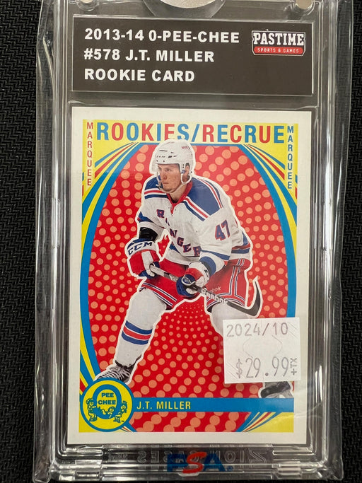 J.T. Miller 2013/14 O-Pee-Chee Rookie Card #578 Encased in Magpro - Pastime Sports & Games