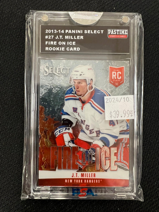 J.T. Miller 2013/14 Panini Select Rookie Card #27 Encased in Magpro - Pastime Sports & Games