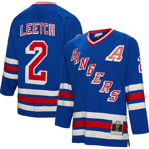 New York Rangers Brian Leetch 1993-94 Mitchell And Ness Blue Hockey Jersey - Pastime Sports & Games