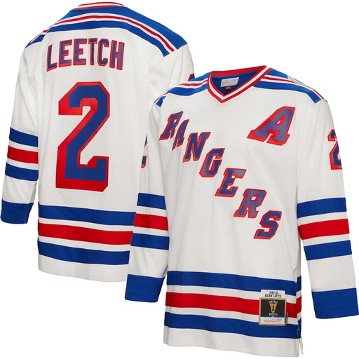 Brian Leetch Autographed 8X10 New York Rangers Home Jersey