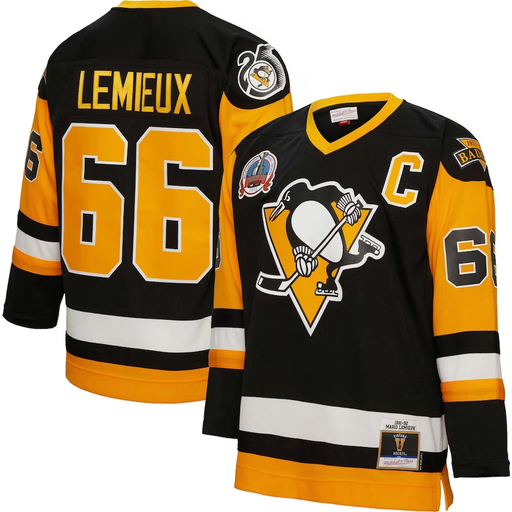 Pittsburgh Penguins Mario Lemieux 1991-92 Mitchell And Ness Black Hockey Jersey - Pastime Sports & Games