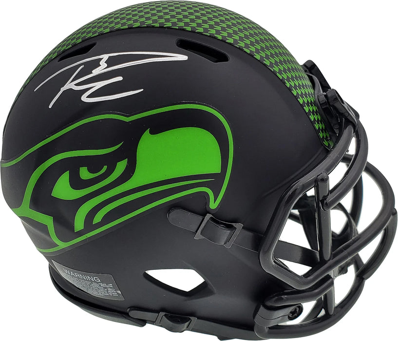 Russell Wilson Autographed Eclipse Black Seattle Seahawks Speed Mini Helmet