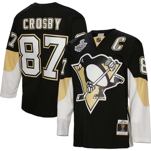 Pittsburgh Penguins Sidney Crosby 2008-09 Mitchell And Ness Black Hockey Jersey - Pastime Sports & Games