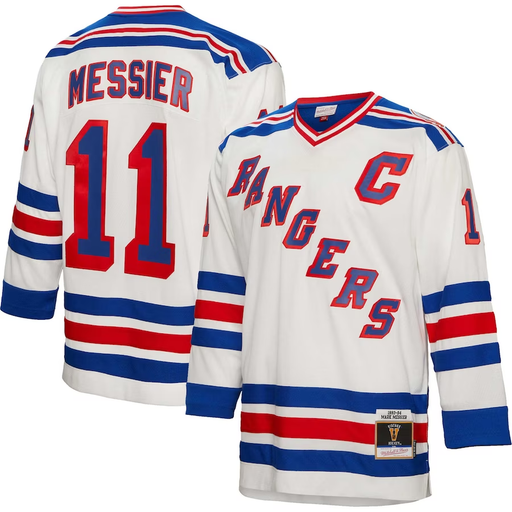 New York Rangers Mark Messier 1993-94 Mitchell And Ness White Hockey Jersey - Pastime Sports & Games