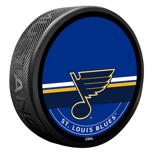 St. Louis Blues Textured Logo Hockey Pucks (Autograph Puck) - Pastime Sports & Games