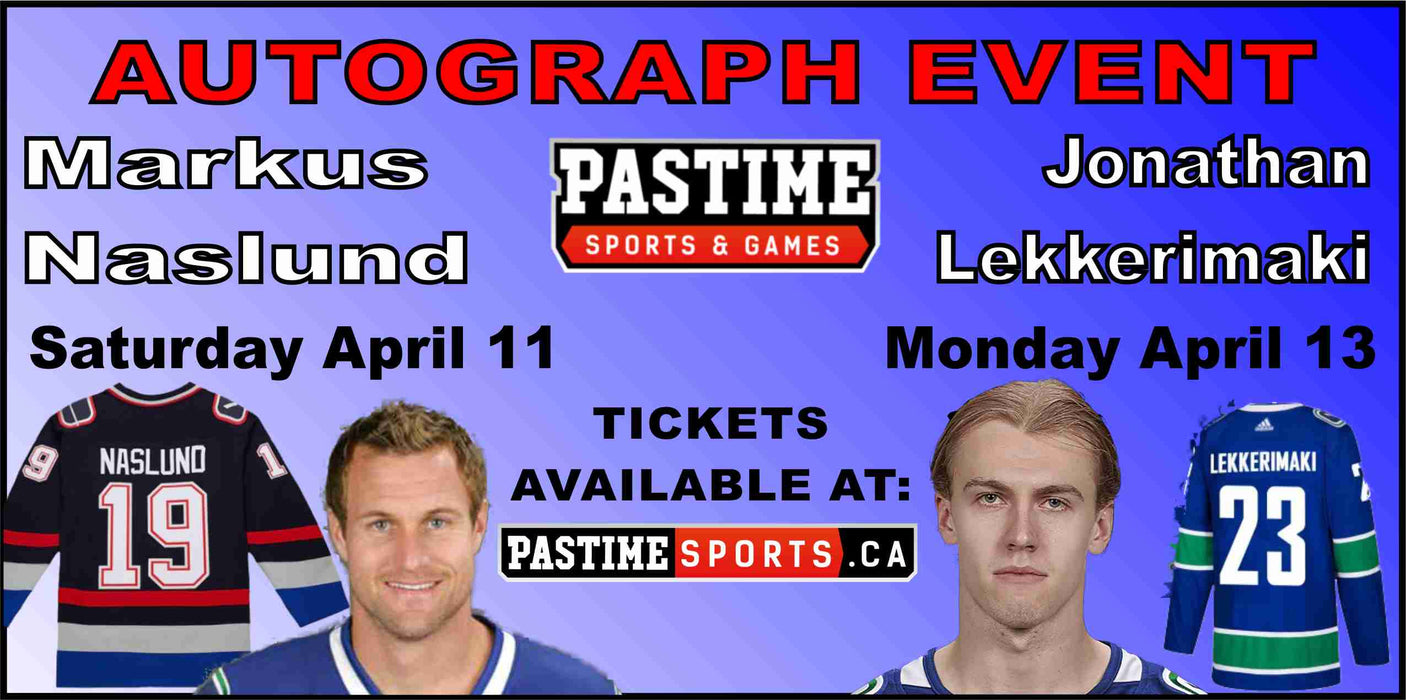 Jonathan Lekkerimaki Autograph Event APRIL 13 5:00 pm - Pastime Sports & Games