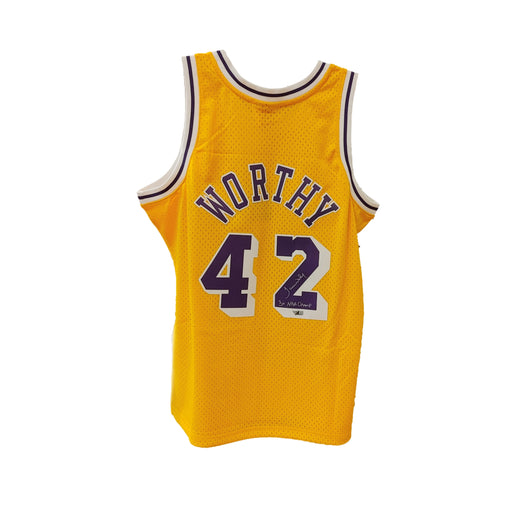 James Worthy Autographed Los Angeles Lakers Swingman Jersey - Pastime Sports & Games