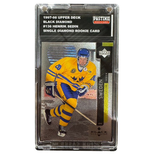 Henrik Sedin 1997-98 Upper Deck Black Diamond Rookie Card #136 Encased in Magpro - Pastime Sports & Games