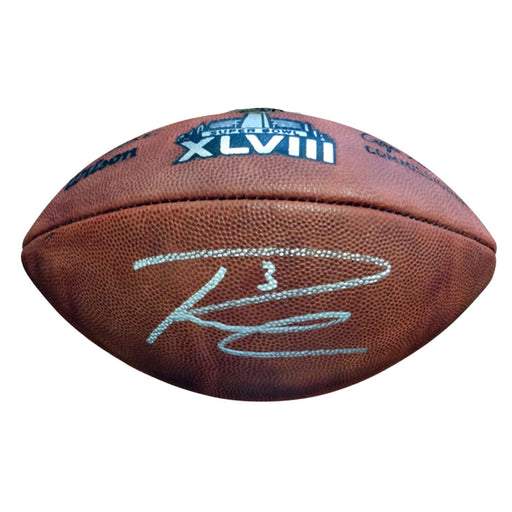 Russell Wilson Autographed Super Bowl Leather Football