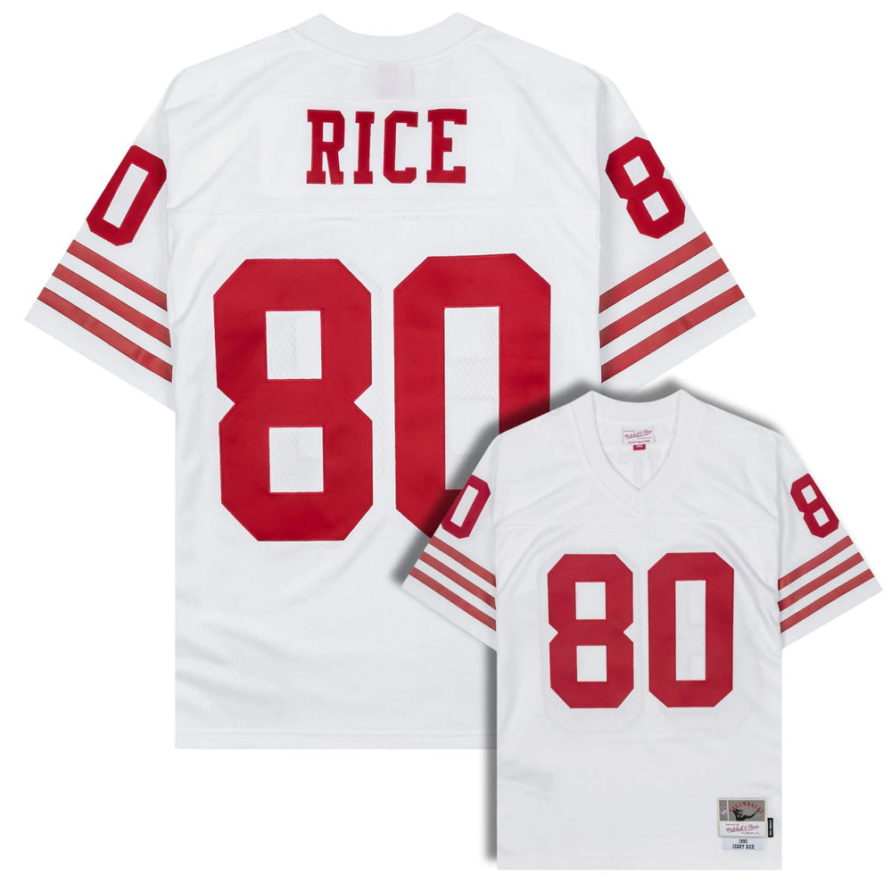 San Francisco 49ers Jerry Rice White 1990 Throwbacks Legacy Jersey - Pastime Sports & Games