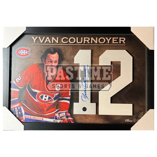 Yvan Cournoyer Autographed Montreal Canadiens Framed Numbers - Pastime Sports & Games