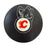 Theoren Fleury Autographed Calgary Flames Hockey Puck (Inglasco Small Logo) - Pastime Sports & Games