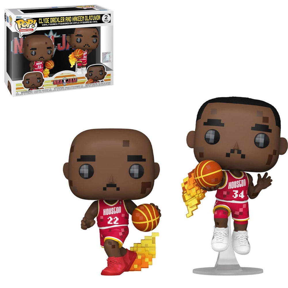 Funko Pop! Basketball NBA Jam Clyde Drexler And Hakeem Olajuwon 2 Pack