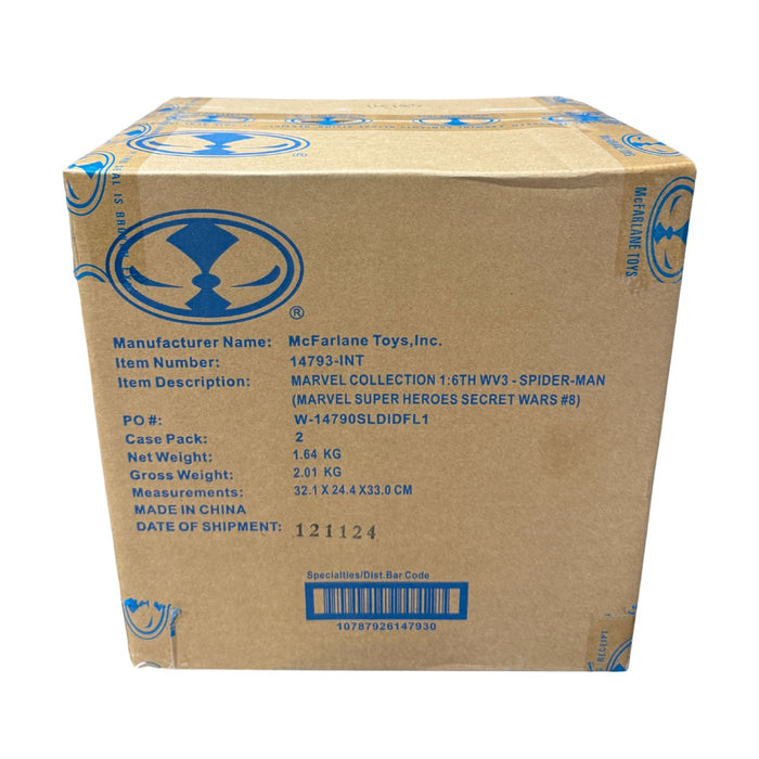 Marvel Spider-Man 1:6th Scale Collection With Comic Scene (Marvel Super Heroes Secret Wars #7) - Pastime Sports & Games