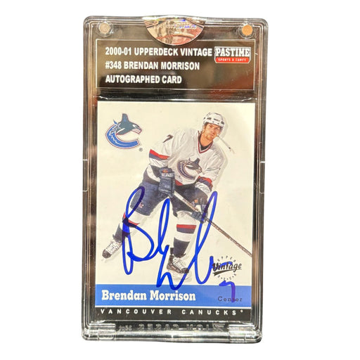 Brendan Morrison Autographed 2000/01 Vintage Card Encased in Slabmag