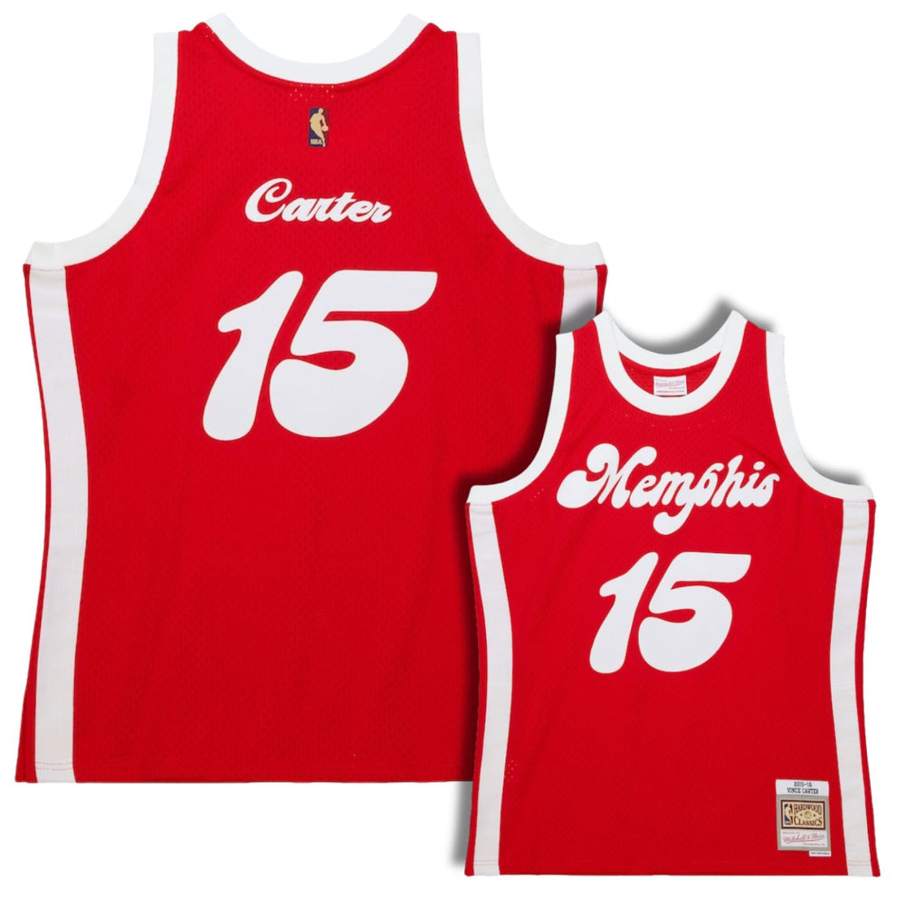 Memphis Grizzlies Vince Carter Red 2016-17 Hardwood Classics Swingman Jersey - Pastime Sports & Games