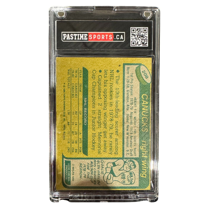 Stan Smyl 1980-81 Topps Rookie Card #203 Encased in Magpro - Pastime Sports & Games