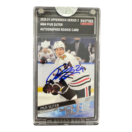 Pius Suter Autographed 2020/21 Young Gun Rookie Card Encased in Slabmag