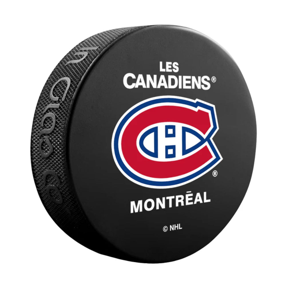 Montreal Canadiens Souvenir Hockey Puck (Large Logo)