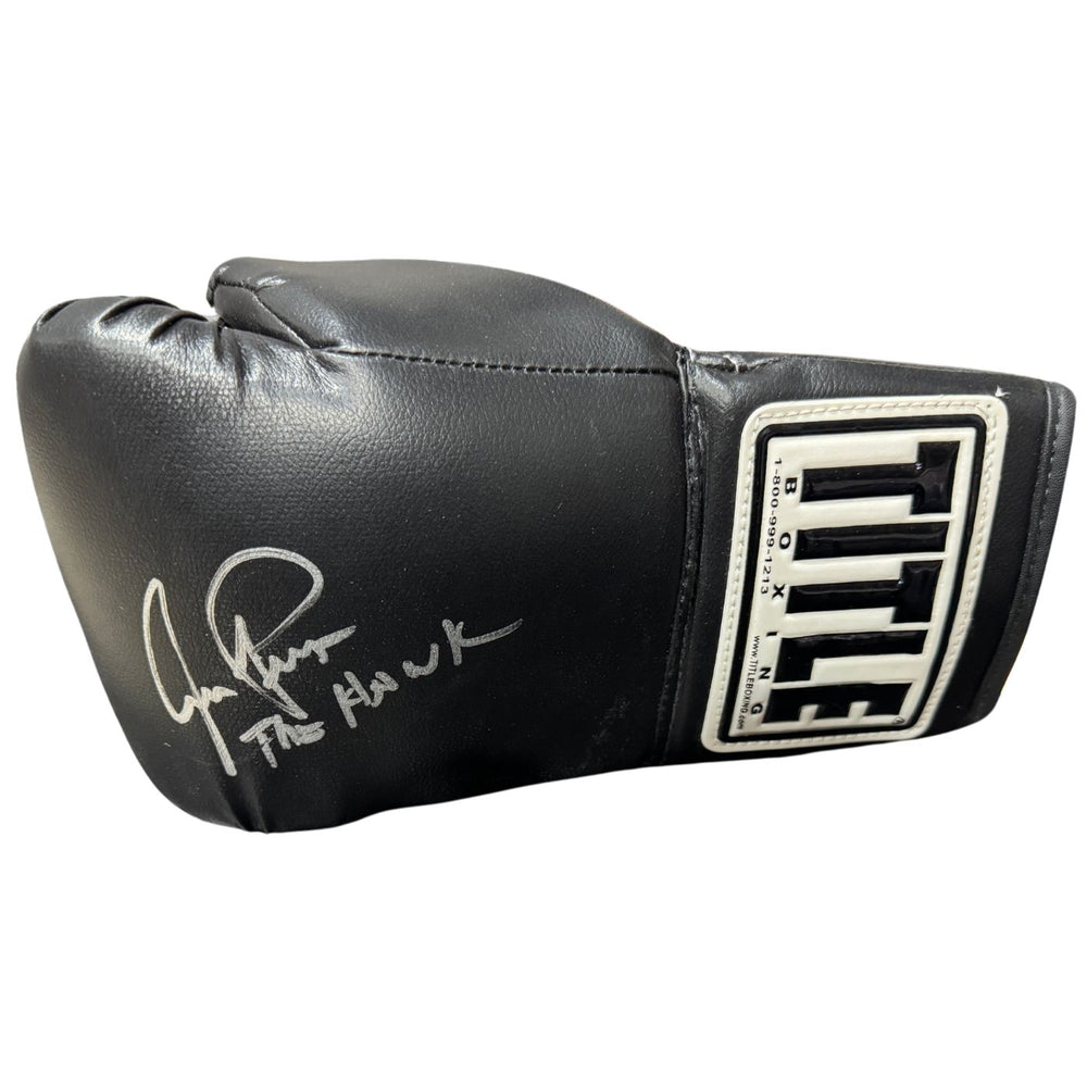 Aaron Pryor Autographed Black Title Boxing Glove - Pastime Sports & Games