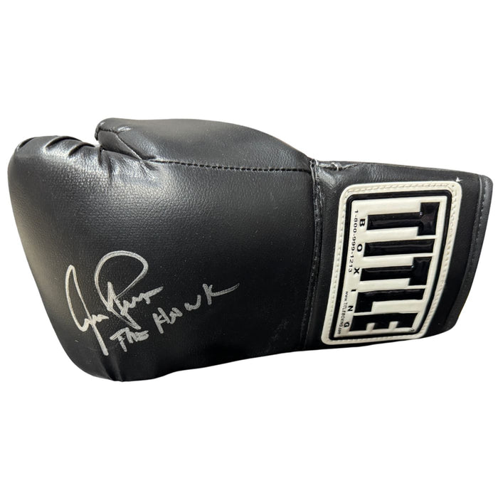 Aaron Pryor Autographed Black Title Boxing Glove - Pastime Sports & Games
