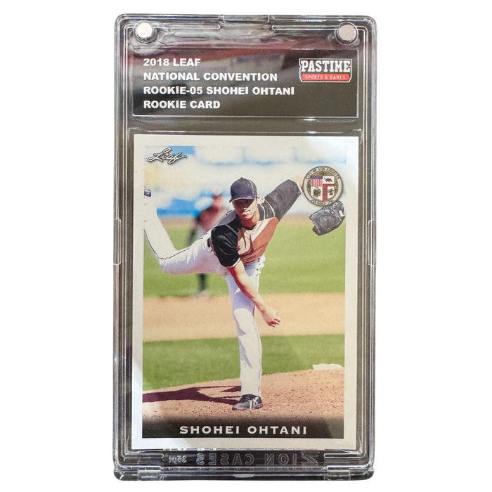 Shohei Ohtani 2018 Leaf National Convention Rookie Card #ROOKIE-05 Encased in Magpro - Pastime Sports & Games