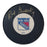 Rob Gilbert Autographed New York Rangers Hockey Puck (Small Logo) - Pastime Sports & Games