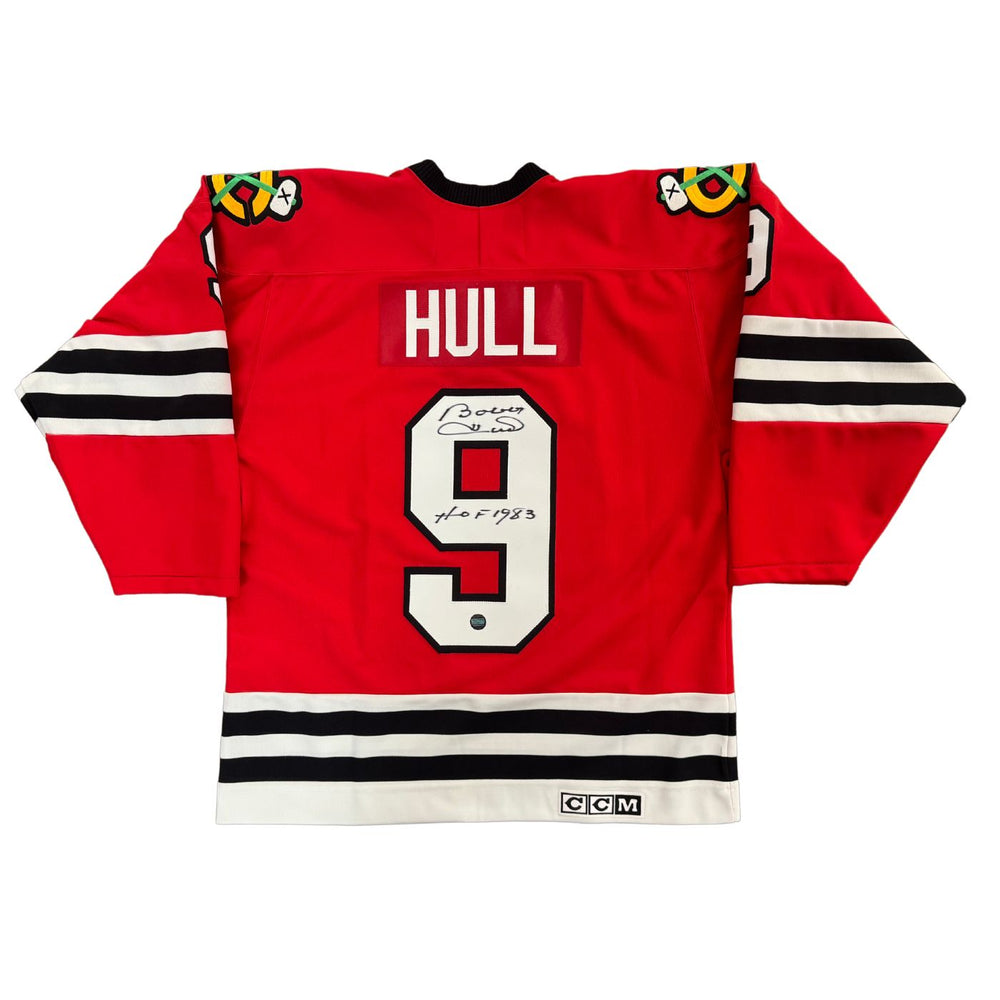 Bobby Hull Autographed Chicago Blackhawks CCM Home Jersey (Inscribed "HOF 1993")