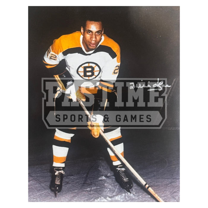 Willie O'Ree Autographed Boston Bruins Photo (Pose) - Pastime Sports & Games