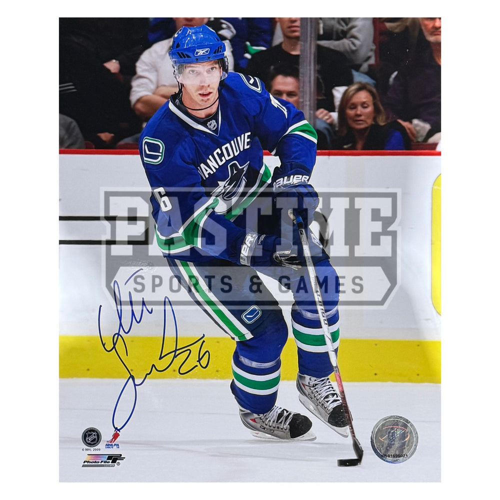 Mikael Samuelsson Autographed Vancouver Canucks Photo (Skating 2) - Pastime Sports & Games