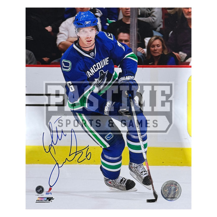 Mikael Samuelsson Autographed Vancouver Canucks Photo (Skating 2) - Pastime Sports & Games
