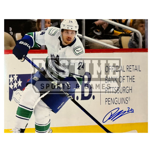 Pius Suter Autographed Vancouver Canucks Photo (Away Jersey)