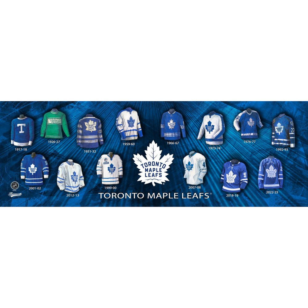 Toronto Maple Leafs Evolution Of A Jersey 8x23.5" Plaque