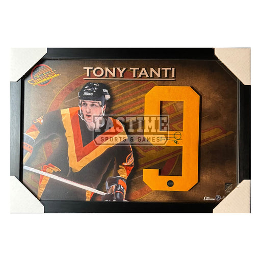 Tony Tanti Autographed Vancouver Canucks Framed Numbers - Pastime Sports & Games