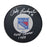 Andy Bathgate Autographed New York Rangers Hockey Puck (Small Logo) - Pastime Sports & Games