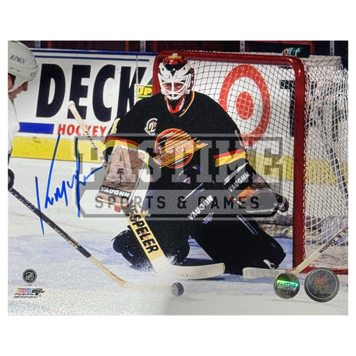 Kirk McLean Autographed Vancouver Canucks Photo (Saving Puck) - Pastime Sports & Games