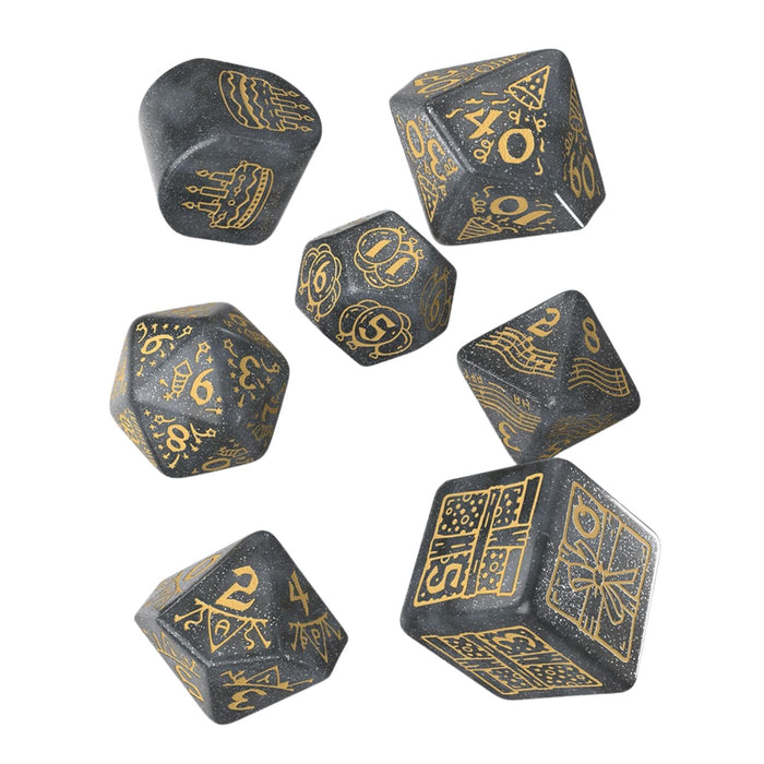 Happy Birthday 7-Piece RPG Dice Set Confetti - Pastime Sports & Games