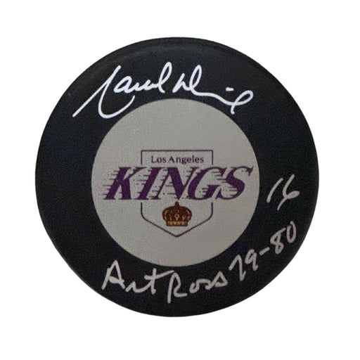 Marcel Dionne Autographed Los Angeles Kings Hockey Puck (Full Logo) - Pastime Sports & Games