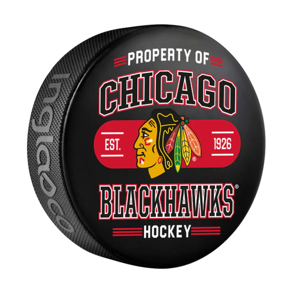 Chicago Blackhawks Souvenir Hockey Puck (Property Of Chicago Blackhawks) - Pastime Sports & Games