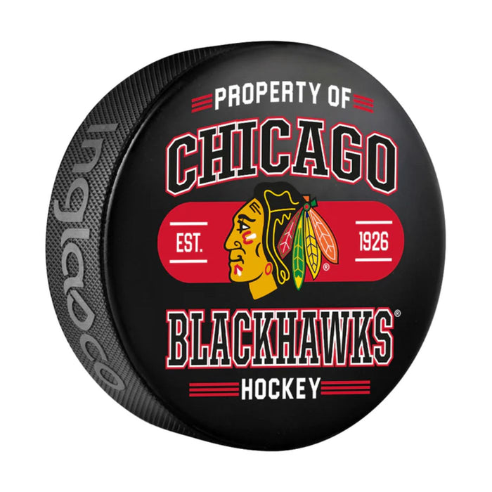 Chicago Blackhawks Souvenir Hockey Puck (Property Of Chicago Blackhawks) - Pastime Sports & Games