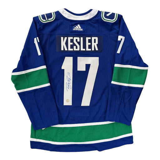 Vancouver Canucks Autographed Ryan Kesler With An A Custom Stitched Blue Jersey