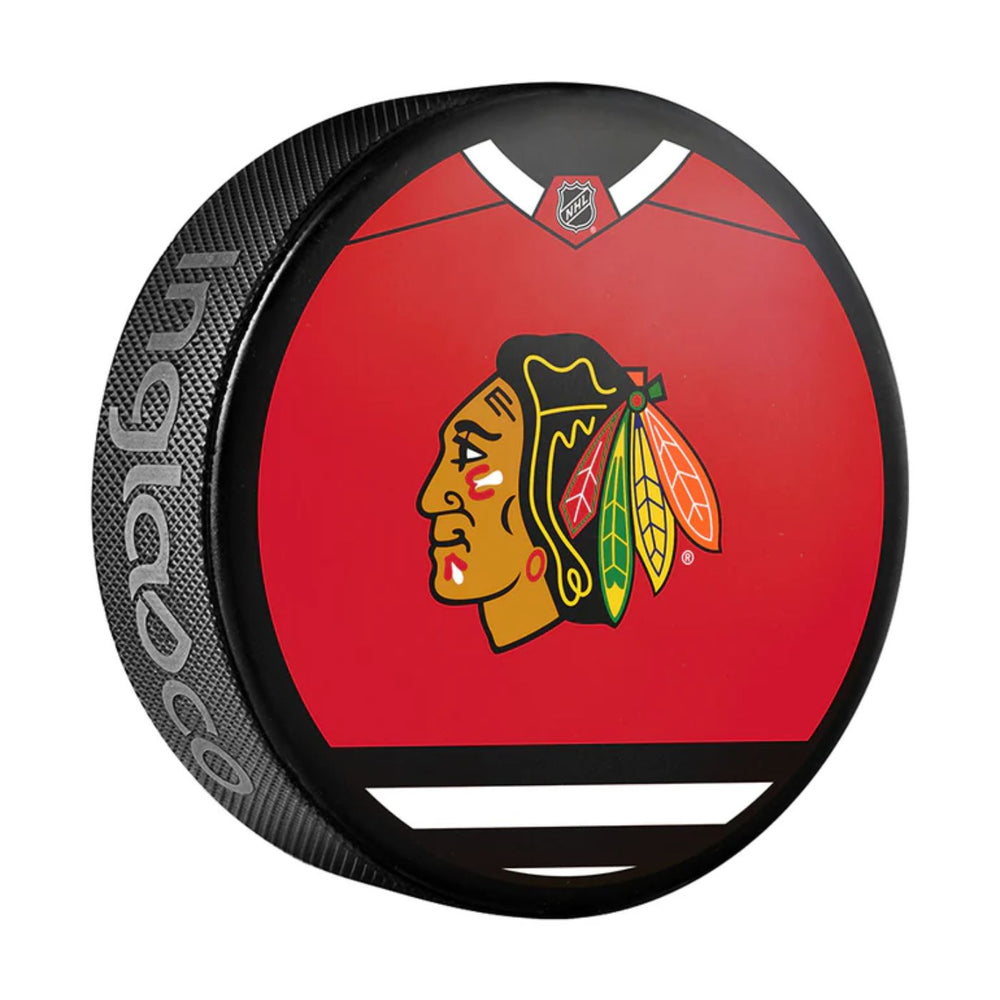 Chicago Blackhawks Souvenir Hockey Puck (Jersey Design) - Pastime Sports & Games