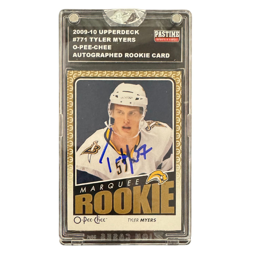 Tyler Myers Autographed 2009/10 Marquee Rookie Card Encased in Slabmag