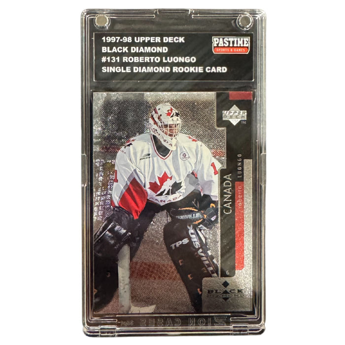 Roberto Luongo 1997-98 Black Diamond Rookie Card Encased in Magpro - Pastime Sports & Games