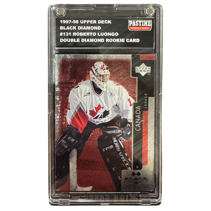 Roberto Luongo 1997-98 Black Diamond Rookie Card Encased in Magpro - Pastime Sports & Games