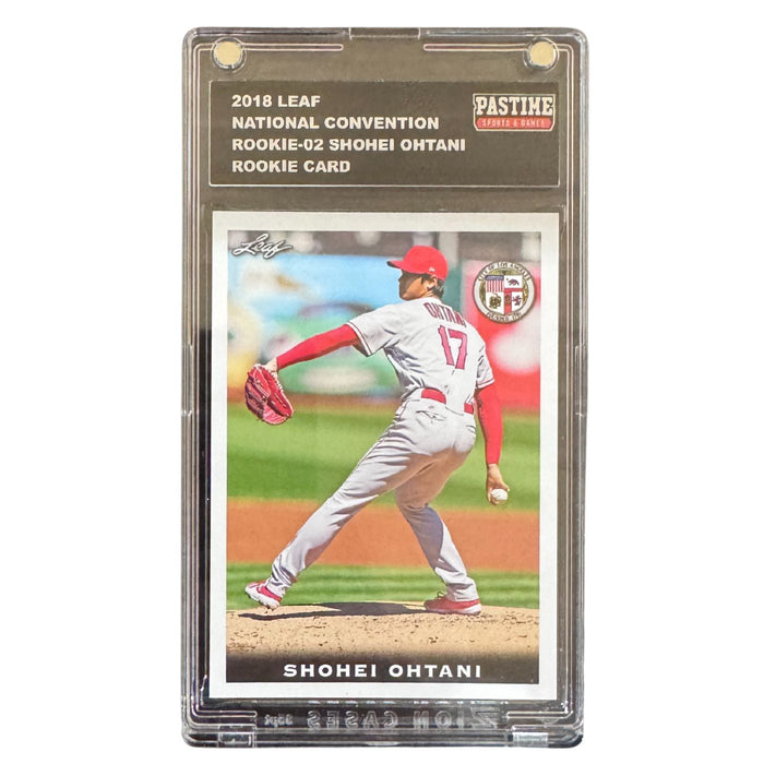 Shohei Ohtani 2018 Leaf National Convention Rookie Card #ROOKIE-02 Encased in Magpro - Pastime Sports & Games